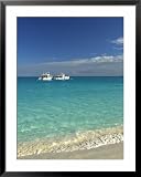 Beach at Grace Bay, Providenciales Island, Turks and Caicos, Caribbean Framed Art Poster Print by Walter Bibikow, 31x39