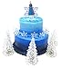 Frozen Queen Elsa Winter Wonderland Themed Birthday Cake Topper Set Featuring Elsa and Decorative Themed Accessories