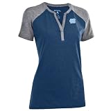 North Carolina Tar Heels Women's Navy Shine Slub V-Neck Jersey T-Shirt