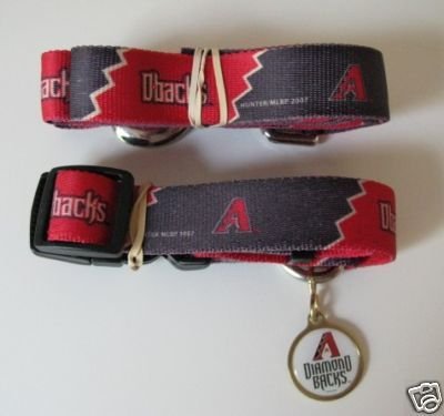 Arizona Diamondbacks Dog Pet Set Leash Collar ID Tag XS