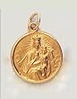 14 Kt Gold Religious Scapular Medal - In a Premium Black Box