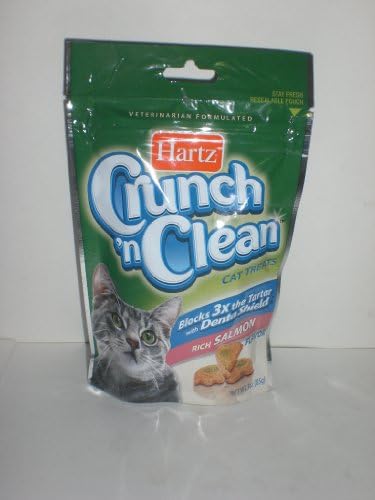 Hartz Crunch 'N Clean Cat Treats Rich Salmon 3oz Pack of 3