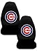 A Set of 2 MLB Major League Baseball Licensed Universal-Fit Front Bucket Seat Cover - Chicago Cubs