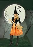 Plus Size Devious Witch Costume in Orange/Black 1x/2x 3x/4x