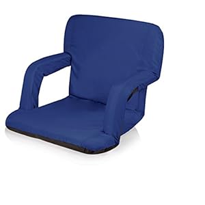 Picnic Time Portable Ventura Reclining Stadium Seat, Navy