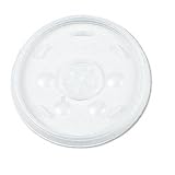 Dart : Plastic Lids, for 16-oz. Hot/Cold Foam Cups, Slip-Thru Lid, White, 1000/CT -:- Sold as 2 Packs of - 1000 - / - Total of 2000 Each