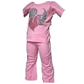 BabyGlam Heart-Wings 2-pc. Tee and Pants Set - Pink