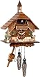 German Cuckoo Clock - Girl with Snowman and Animals German Cuckoo Clock - Girl with Snowman and Animals