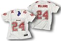 Tampa Bay Buccaneers Carnell Cadillac Williams #24 NFL Womens Glitter Jersey, White