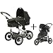 Safety 1st 75703660 - Ideal Sportive, Travelsystem, 2 in 1 Kombikinderwagen inklusive Kinderwagen- und Sportwagenaufsatz, Einkaufskorb und Adapter, schwarz