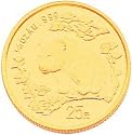 22K Yellow Gold 1/4oz Chinese Panda Coin Jewelry New