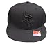 Minnesota Vikings Black on Black Mitchell & Ness Throwback Fitted Cap / Hat