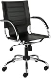 ITALMODERN Dave Office Chair, Black Leather