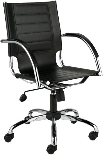 ITALMODERN Dave Office Chair, Black Leather