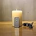 Charger and Timer Flat Top Flameless LED Pillar Moving Candle 3.5
