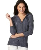 DKNY Jeans - DKNY Jeans Petite Petite Half-Zip Pointelle Hoodie