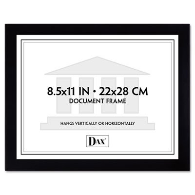 DAX Solid Wood Photo/Document Frame, Easel Back, 8.5 x 11 Inches, Black (1826N3T)