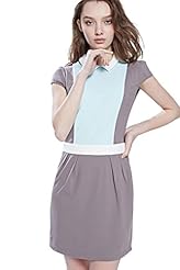 Cotton/Spandex Spring Puff Sleeves  Dress