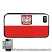 Poland Polish Polska Flag Apple iPhone 4 4S Case Cover Black