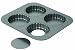Chicago Metallic Tartlett Pan 4 Cavity, 10.60-Inch by, 9.90-Inch by 1.30-Inch (3-1/2-Inch by .90 Cavities)
