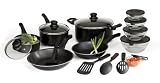 Basic Essentials 17 Piece Aluminum Cookware Set, Black Basic Essentials 17 Piece Aluminum Cookware Set, Black