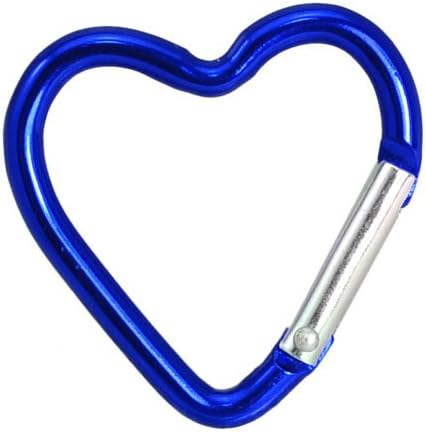 1 x Small Size Aluminum Alloy Heart Shape Locking Mounting Carabiner Snaphook Hook Holder