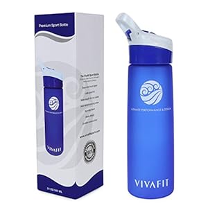 Popular Sports Water Bottle - Large 24 Oz, Leak-proof, 1-click Open, Straw lid, Wide mouth, BPA free - Best Bottle for Gym Workouts, Yoga, Climbing, Hiking and Daily Use