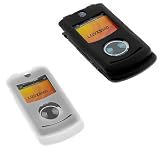Durable Flexible Soft White Silicone Skin Case (Clear + Black) for For Verizon LG Chocolate 3 VX-8560 Cell Phone