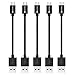 Spater Micro USB Short Sync Cable for Samsung, HTC, Motorola, Nokia, Android, and More, 7-Inch - Pack of 5