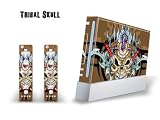 Nintendo Wii Skin - System Console Skin and two Wii Remote Skins - Tribal Skull
