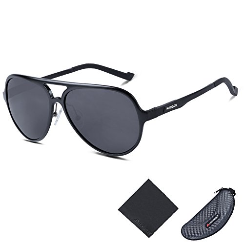 HODGSON Aviator Polarized Sunglasses for Men Women, AL-MG Frame Unbreakable Lens