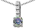 1.12 cts 14K Gold Plated 925 Sterling Silver Genuine Mystic Rainbow Topaz Pendant