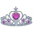 Red or Pink Tiara with Heart Stones
