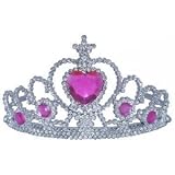 Red or Pink Tiara with Heart Stones