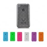 BLACK Apple iPhone 33G 3Gs 8GB 16GB 32GB BUBBLE Transparent Jelly Silicone  ....