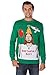 Men's Ugly Christmas Sweater - Happy Birthday Jesus Sweater Green