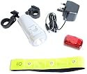 Raleigh Urban Cycle Safety Set. Rechargeable Front Light, LED Rear Light PLUS LED Armband