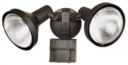 Heathco 2 Bulb 120 Watt Bronze DualBrite Energy Saving 2-Level Motion Flood Lig