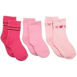 Luvable Friends 3 Pack Argyle Computer Socks, Pink