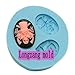 Longzang Skull Fondant Silicone Sugar Craft Mold, Mini, Pink