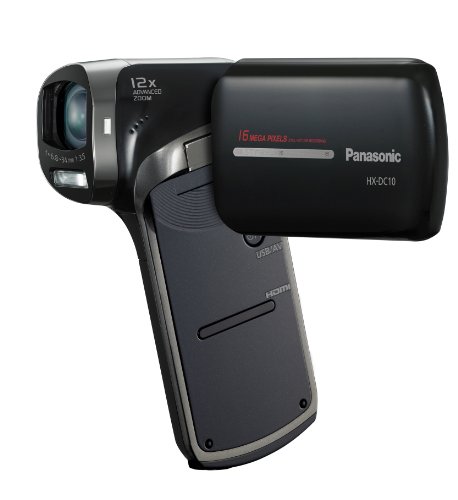 Panasonic HX-DC10EG-K Full HD Mobilkamera-Camcorder (16 Megapixel, 5-fach opt. Zoom, 7,6 cm (3 Zoll) Display) schwarz