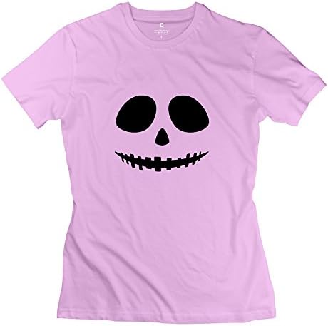Niken Womens Halloween Short Sleeve Crew Neck T Shirt Pink X-Small