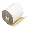 PM Company Two Ply Self Contained Rolls for Verifone Tranas 420 / 460 - 50 rolls/ctn, White/Canary, 2 1/4 Inches x 70 Feet  (09225)