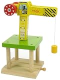 Wooden Train Railway System - Big Yellow Crane (Compatible with leading wooden rail systems) - Wooden Toy