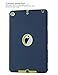 TOPSKY Compatible with iPad Air 2 Case (2015 Release) Resistant Three Layer Defender Protective Case Cover for Apple iPad Air 2 2015 Model, Navy Blue/Lemony Yellow