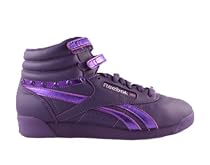 Reebok Women's Freestyle Hi Jewels Sneaker,Grape Soda/Silver,7 M US