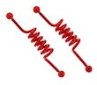 Red Anodized Stainless Steel Industrial - 14 Gauge - 1.75 Inches Length - Sold as a Pair