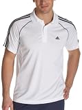 adidas Men's Response Court Polo, White/White/Dark Navy, Large
