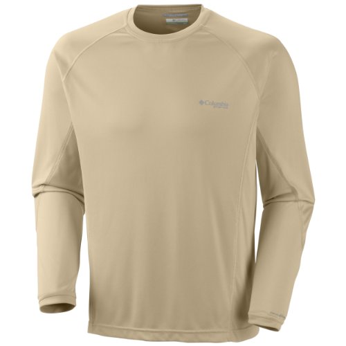 Columbia Men's PFG Freezer Long Sleeve Shirt, Fossil, X-Large On Sale