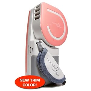 Handy Cooler - World's first Evaporative Personal Air Cooler / Cooling Fan that is hand held! (Battery-operatable) PINK TRIM v2.0